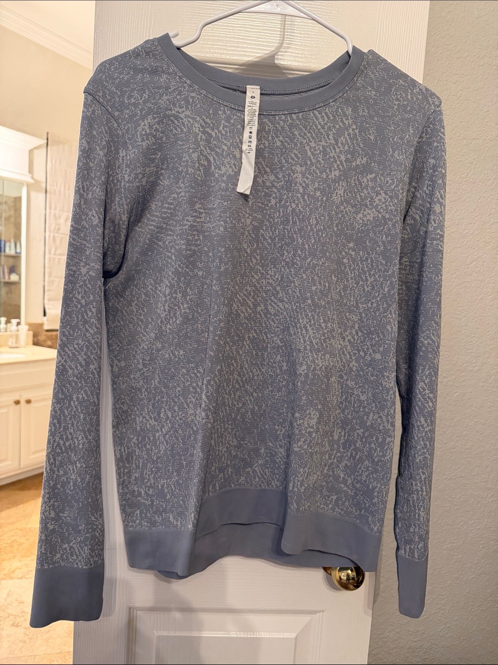 lululemon Swiftly Breathe grey floral fauna colored long sleeve.